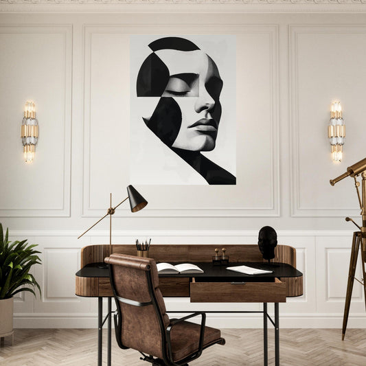 Abstract human portrait poster - Sillystroke