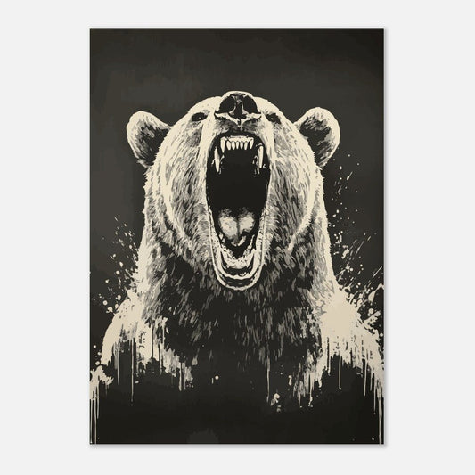 Angry bear poster - Sillystroke