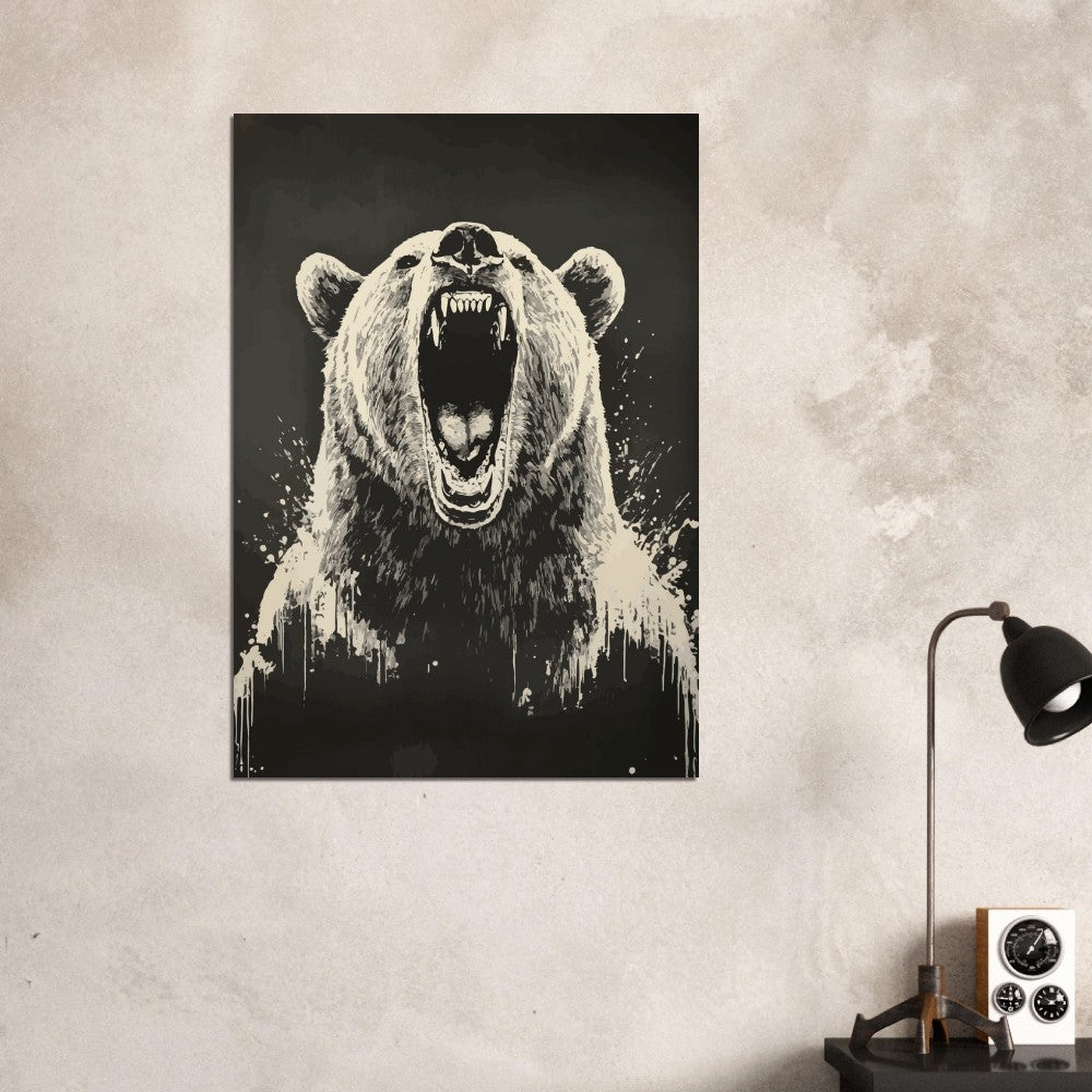 Angry bear poster - Sillystroke