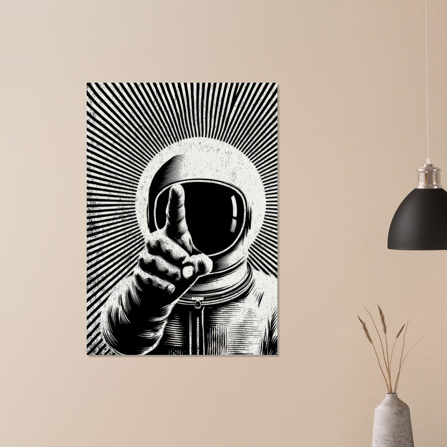 Astronaut art print poster - Sillystroke