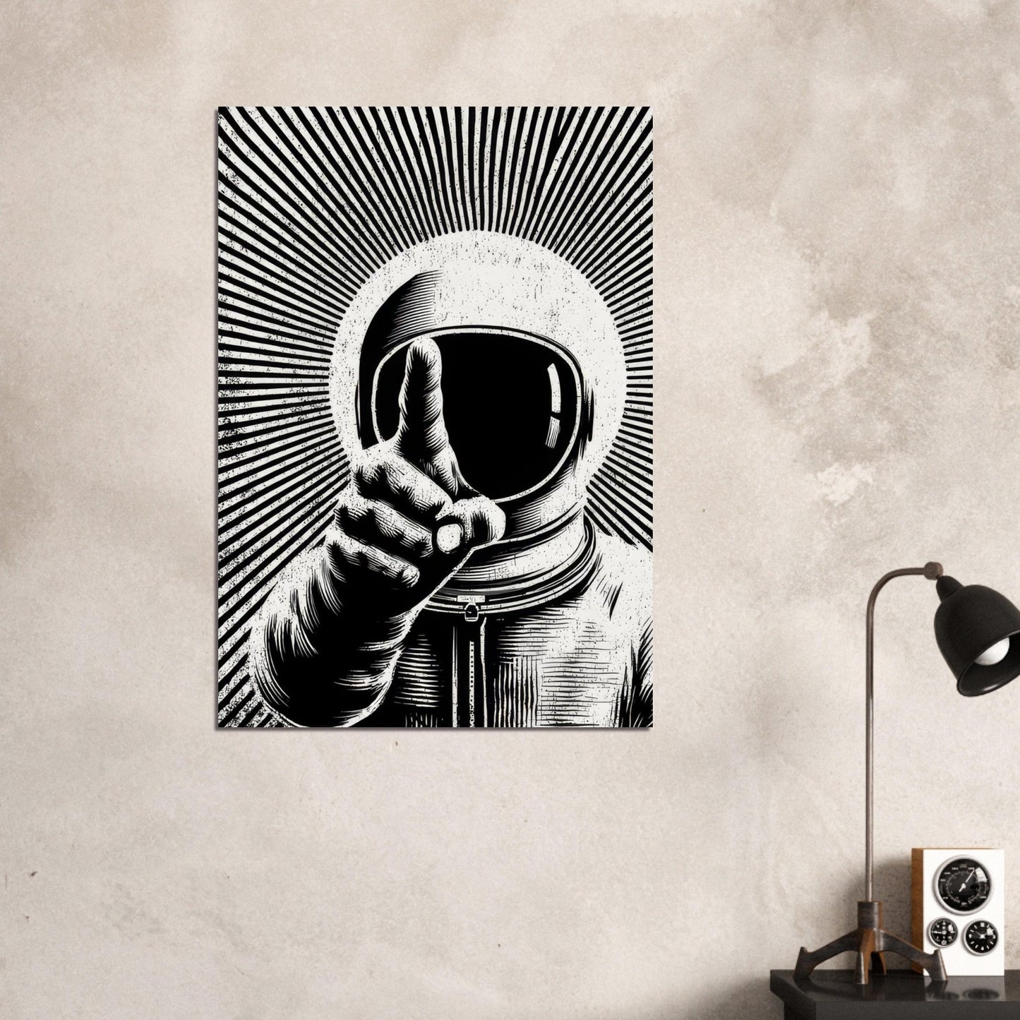 Astronaut art print poster - Sillystroke