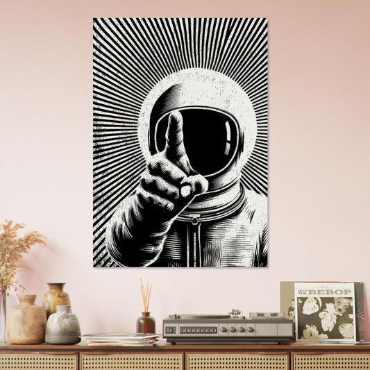 Astronaut art print poster - Sillystroke