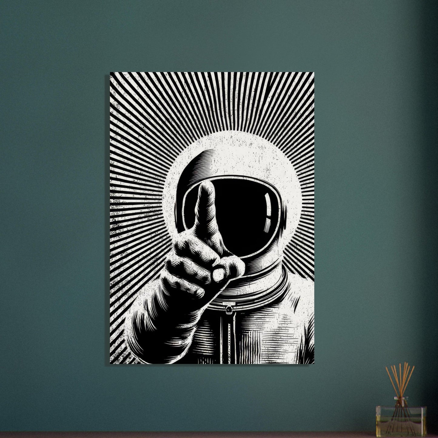 Astronaut art print poster - Sillystroke