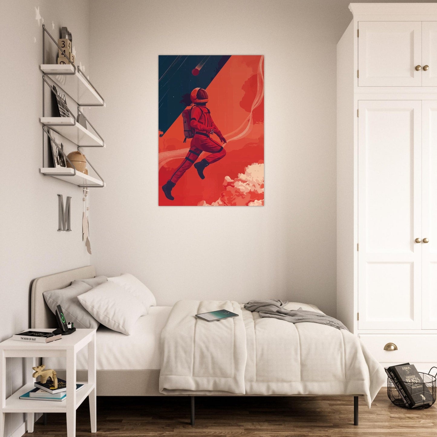 Astronaut in red poster - Sillystroke