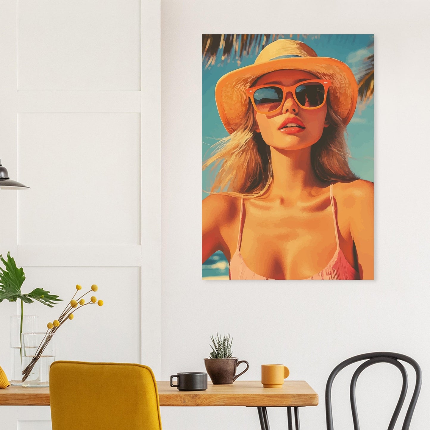 Beach woman portrait poster - Sillystroke