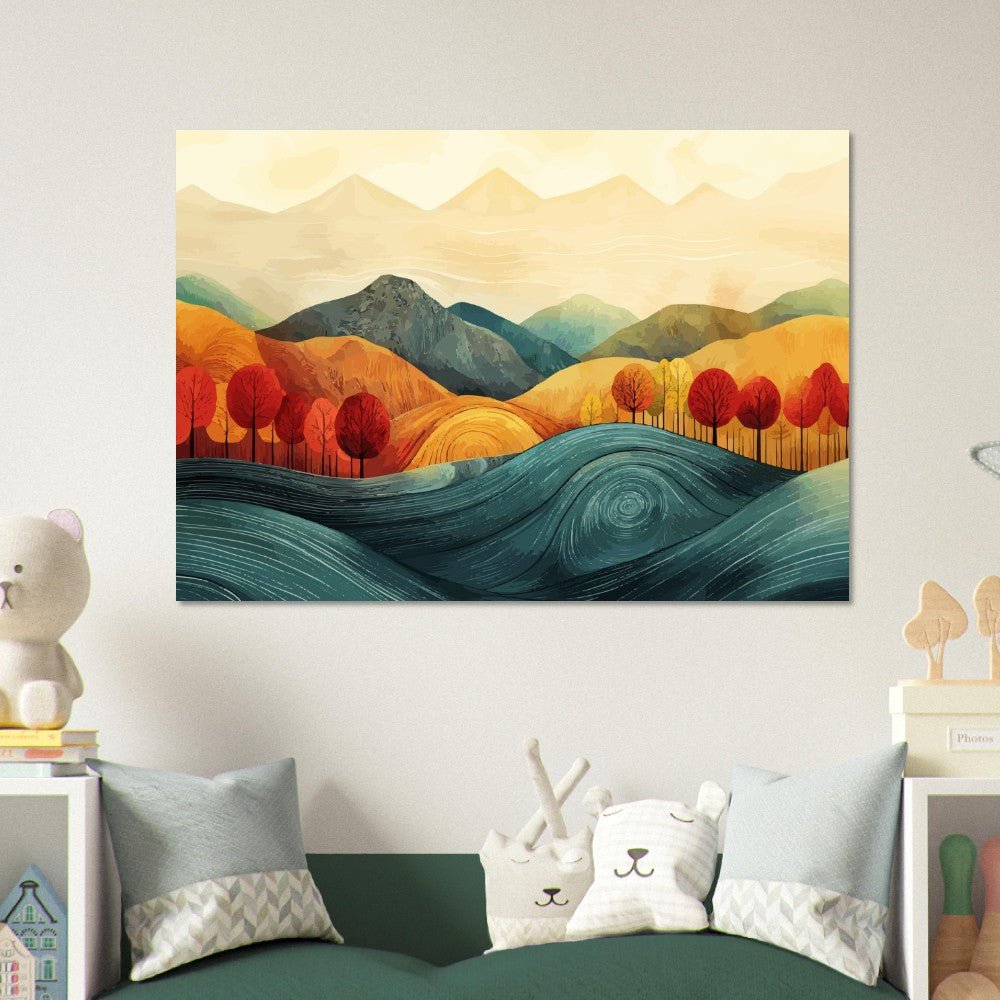 Beautiful Abstract Landscape in Autumn Colors - Sillystroke