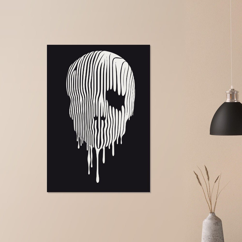 Black & white dripping face poster - Sillystroke