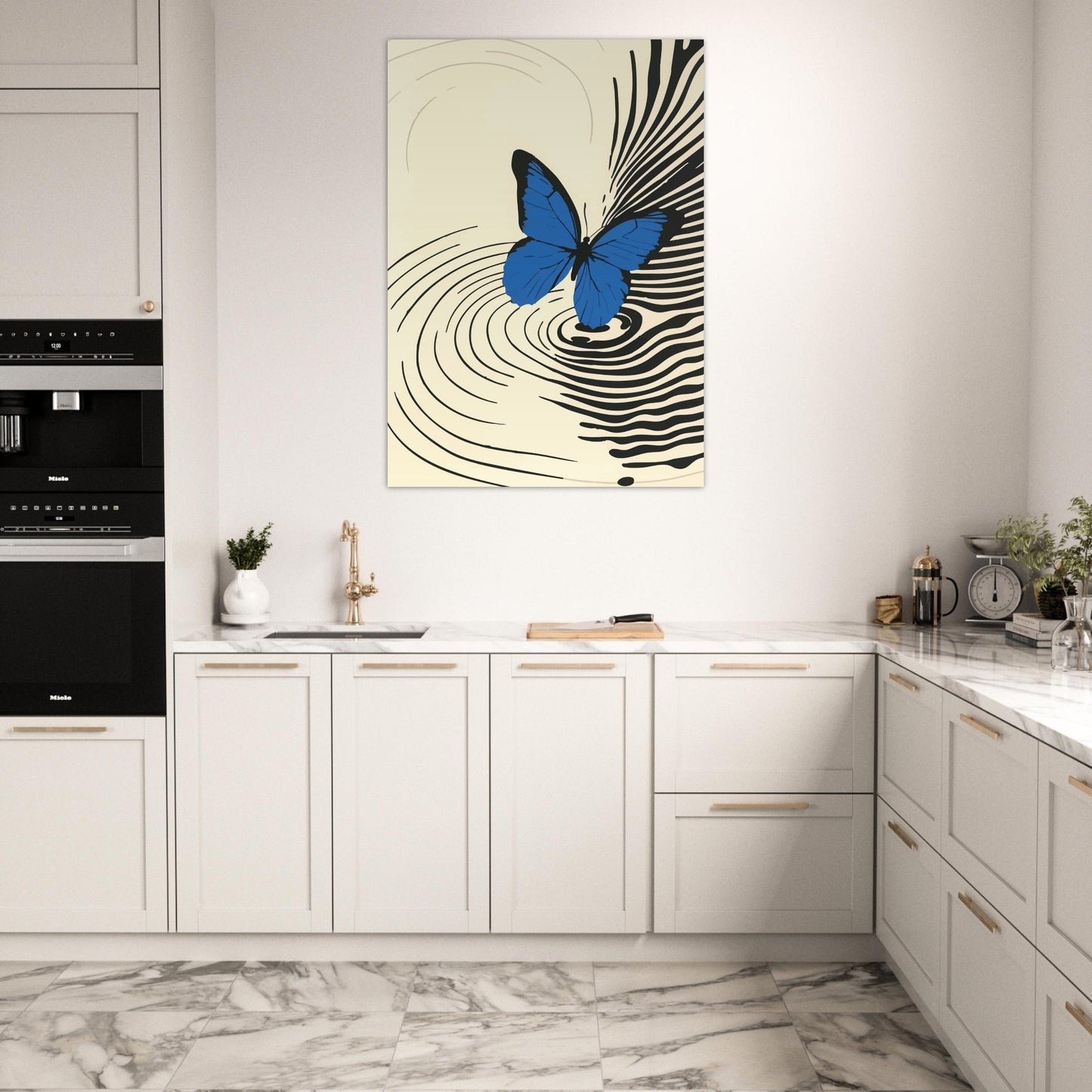 Blue butterfly poster - Sillystroke