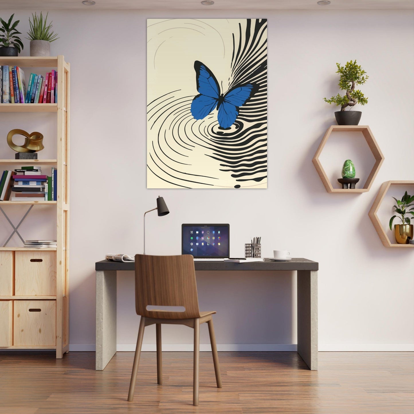 Blue butterfly poster - Sillystroke