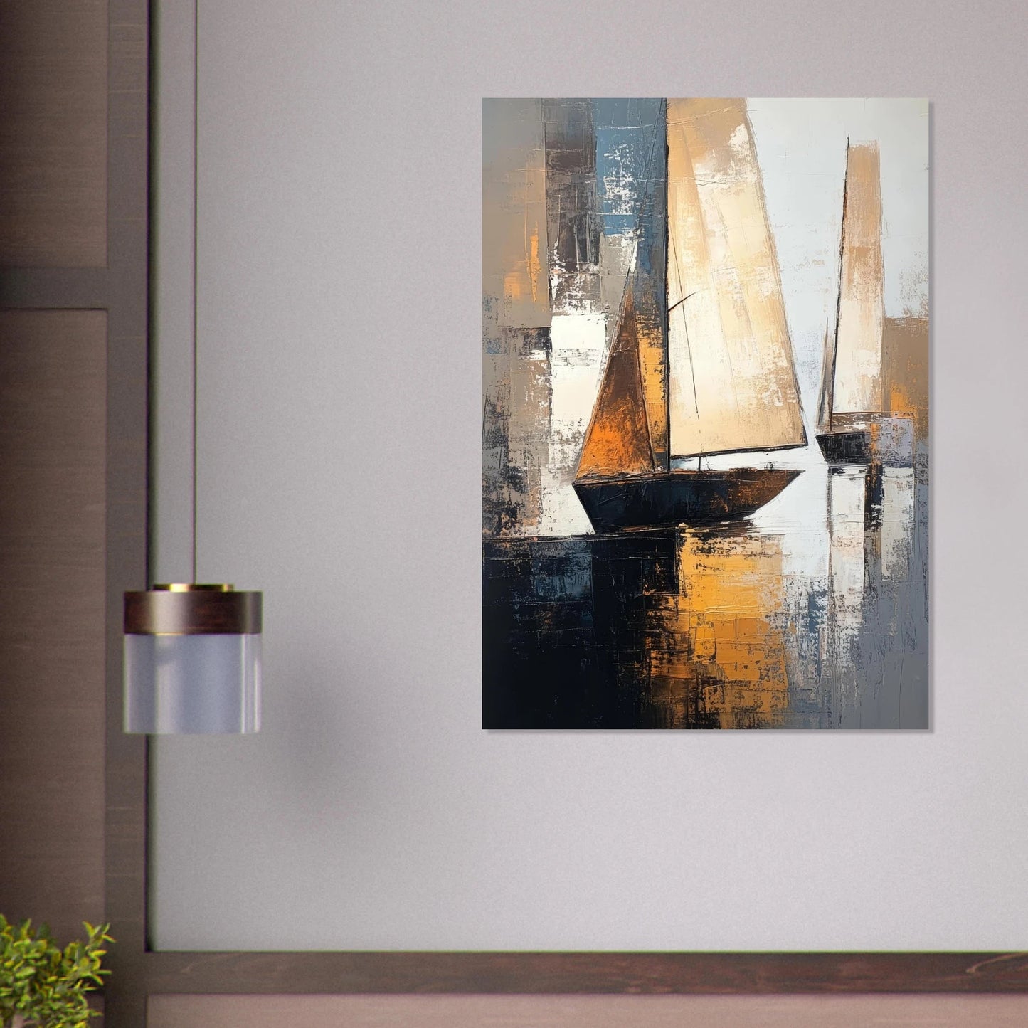 Boats painting poster - Sillystroke
