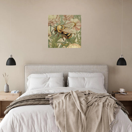 Botanical bee poster - Sillystroke