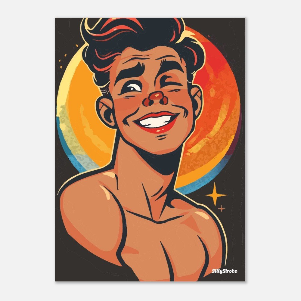 Boy confident poster - Sillystroke