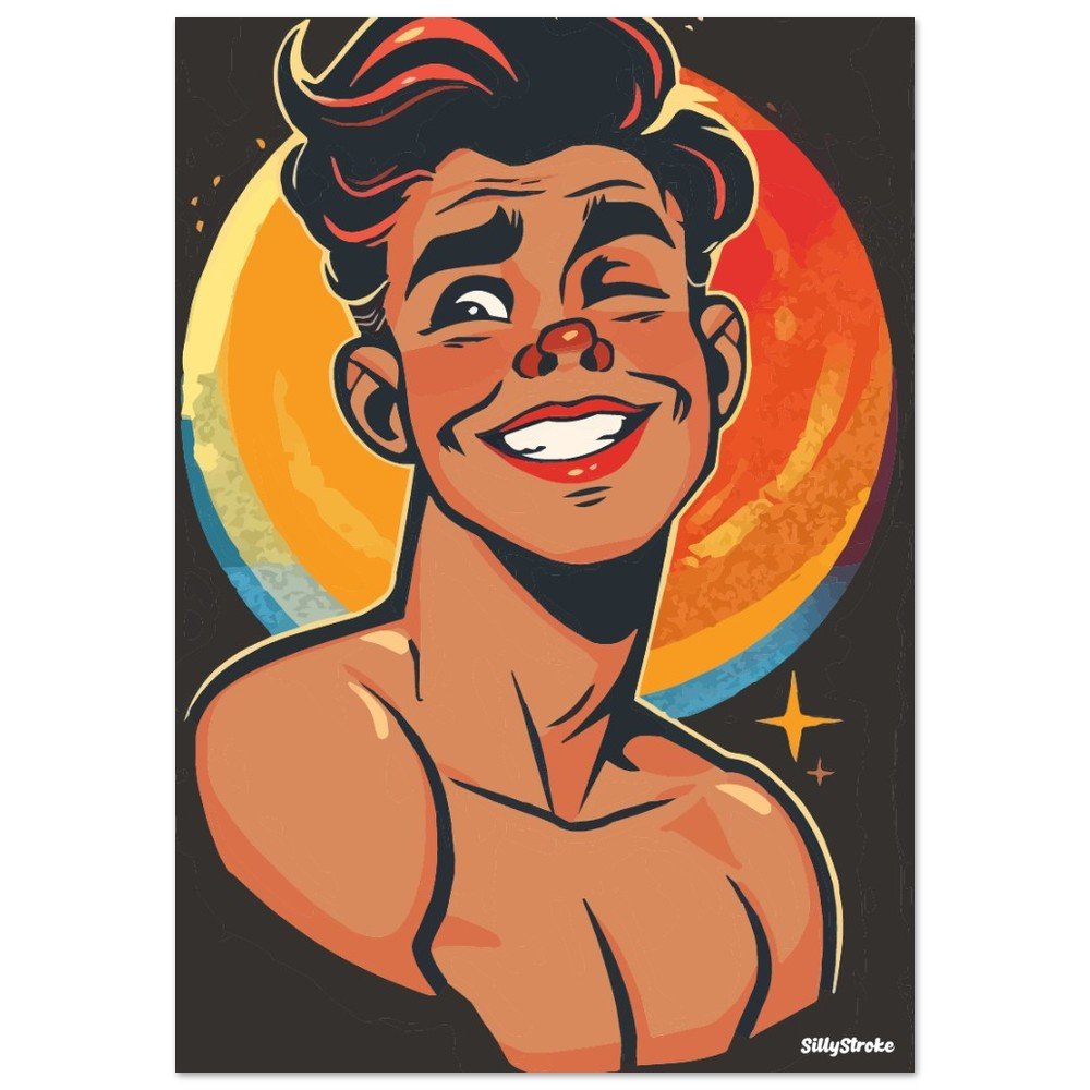 Boy confident poster - Sillystroke