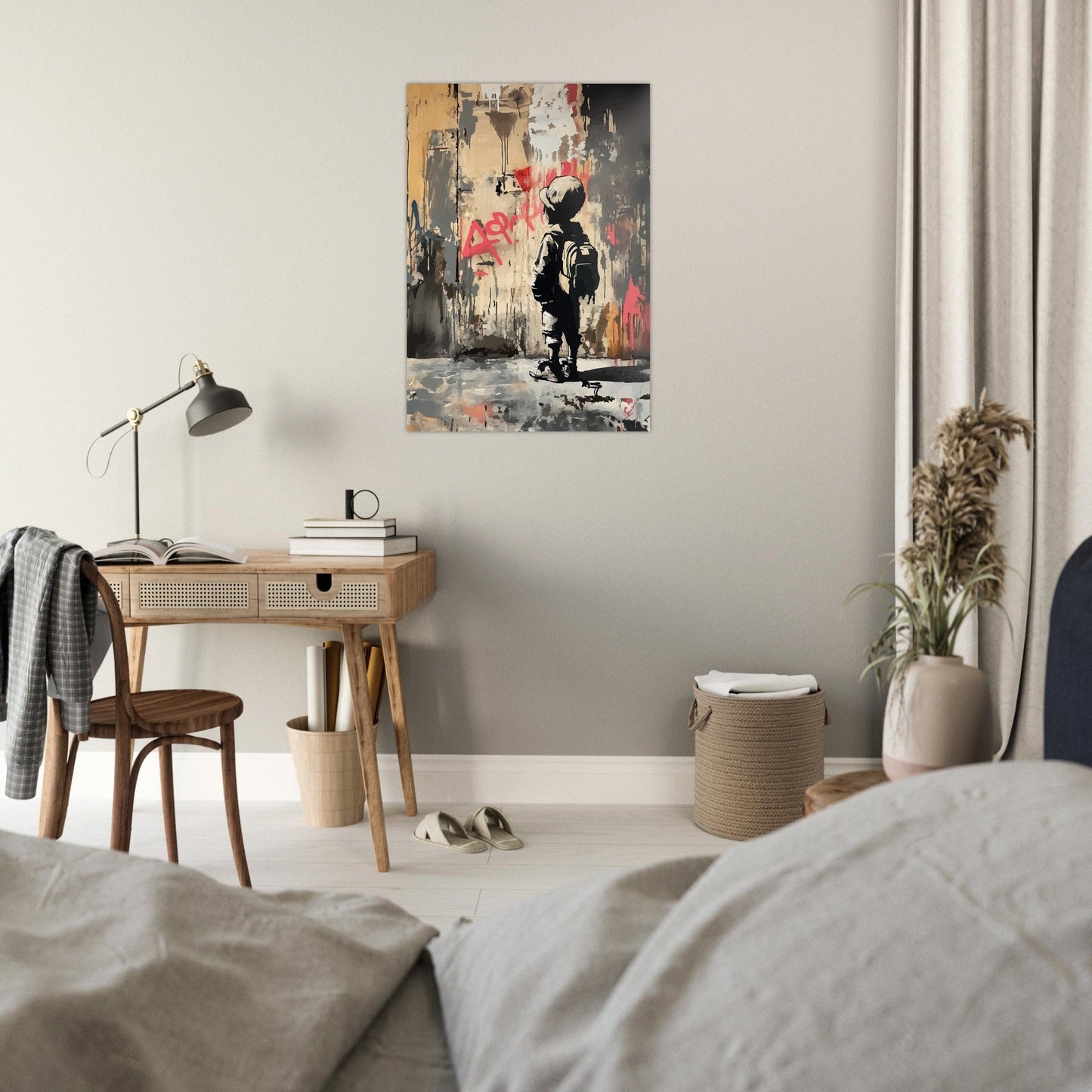 Boy street art graffiti poster - Sillystroke