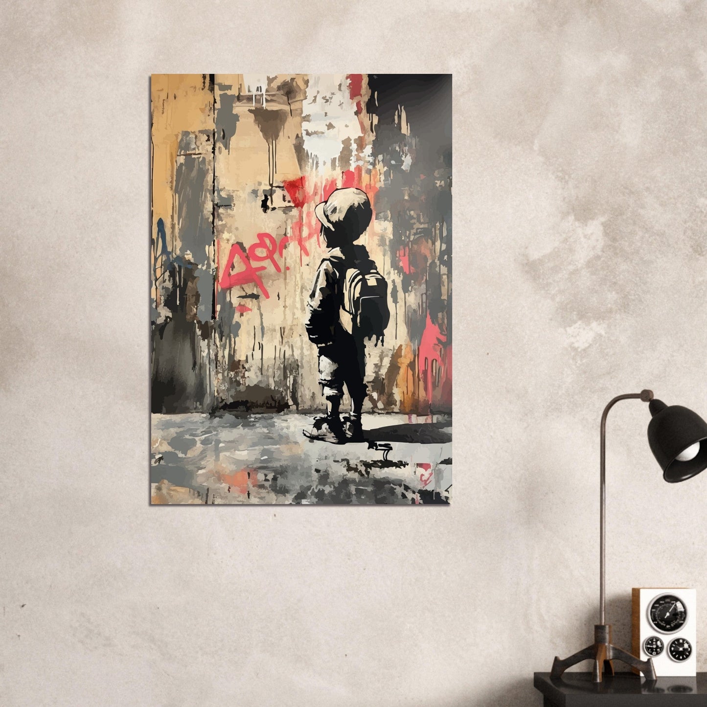 Boy street art graffiti poster - Sillystroke