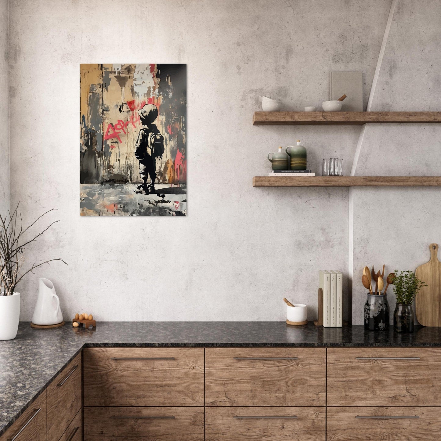 Boy street art graffiti poster - Sillystroke