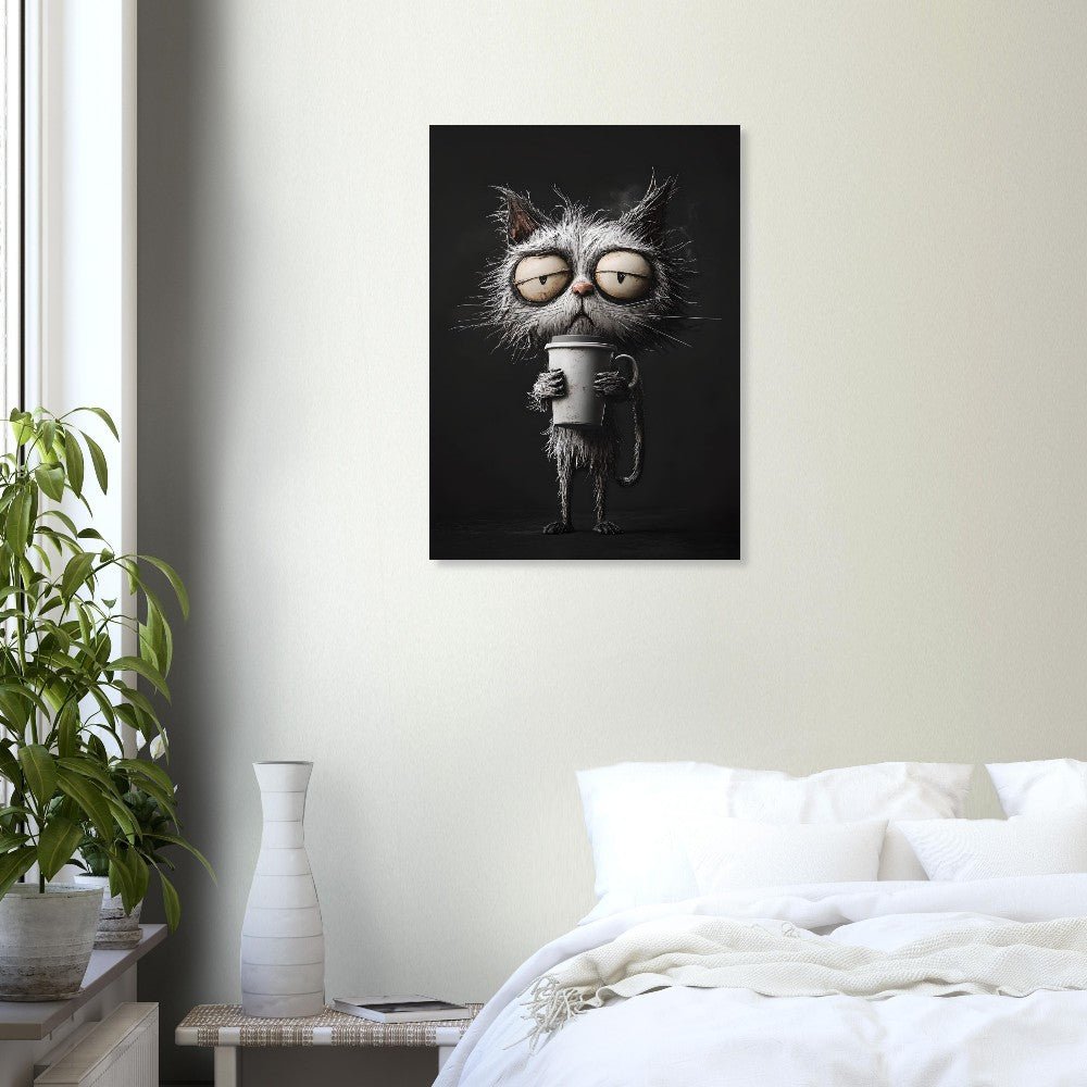 Caffeine cat poster - Sillystroke