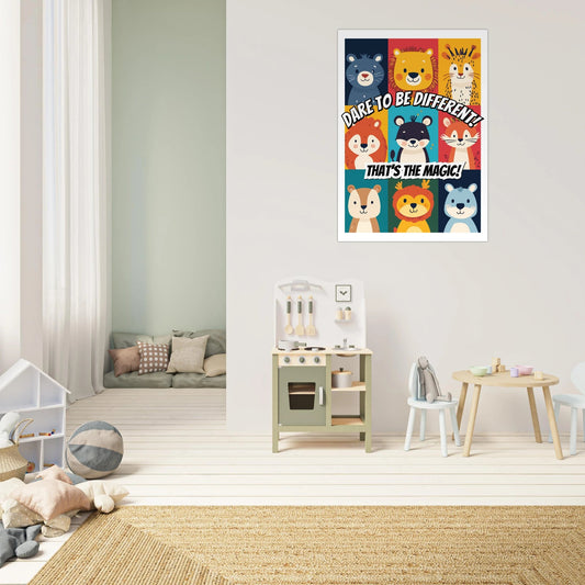 Cartoon animals quote poster - Sillystroke