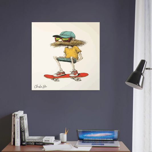 Charlie Boo - skateboard poster - Sillystroke