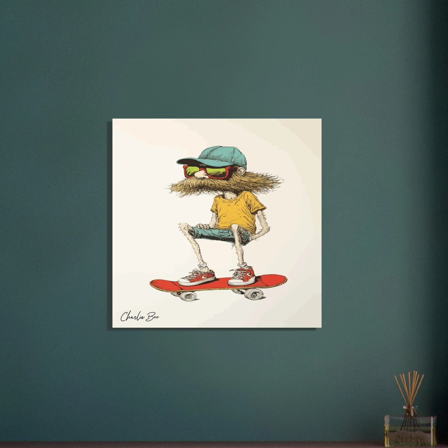 Charlie Boo - skateboard poster - Sillystroke