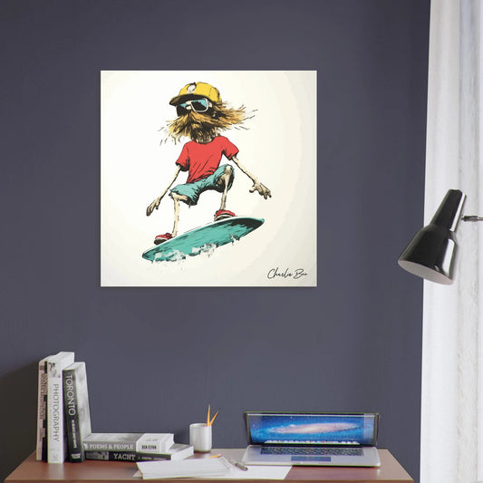 Charlie Boo - surfing poster - Sillystroke