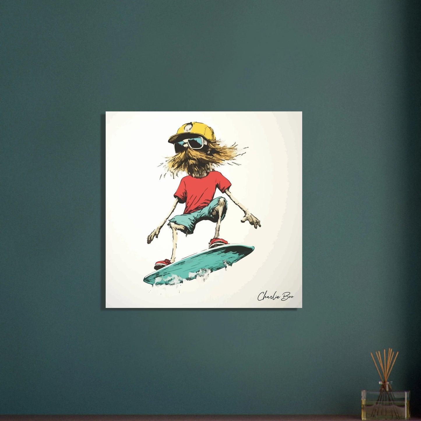 Charlie Boo - surfing poster - Sillystroke