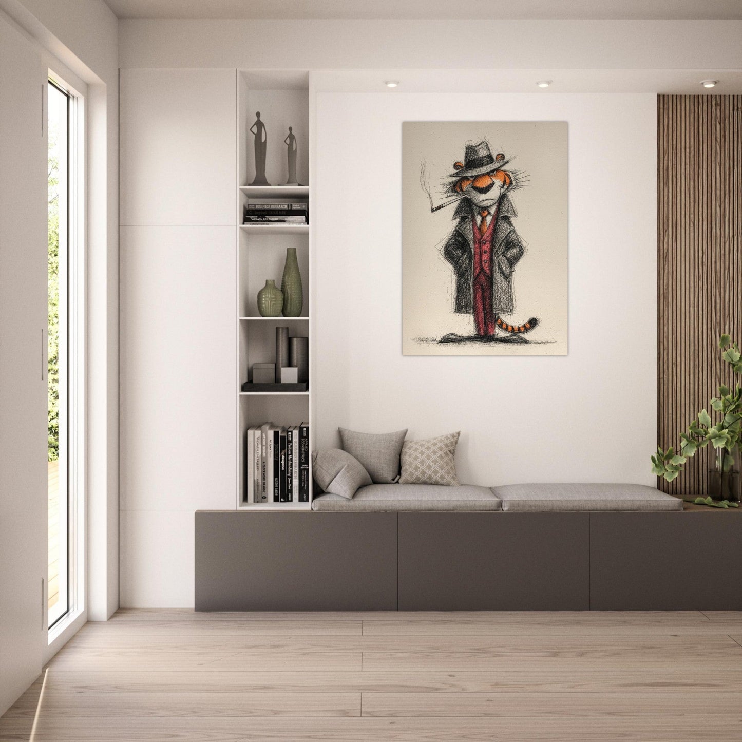 Cigar smoking tiger poster - Sillystroke
