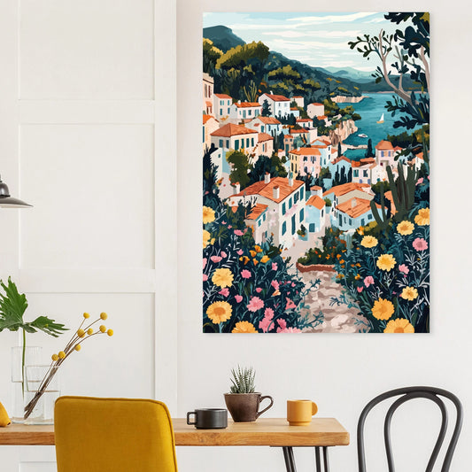 Coastal village in France poster - Sillystroke