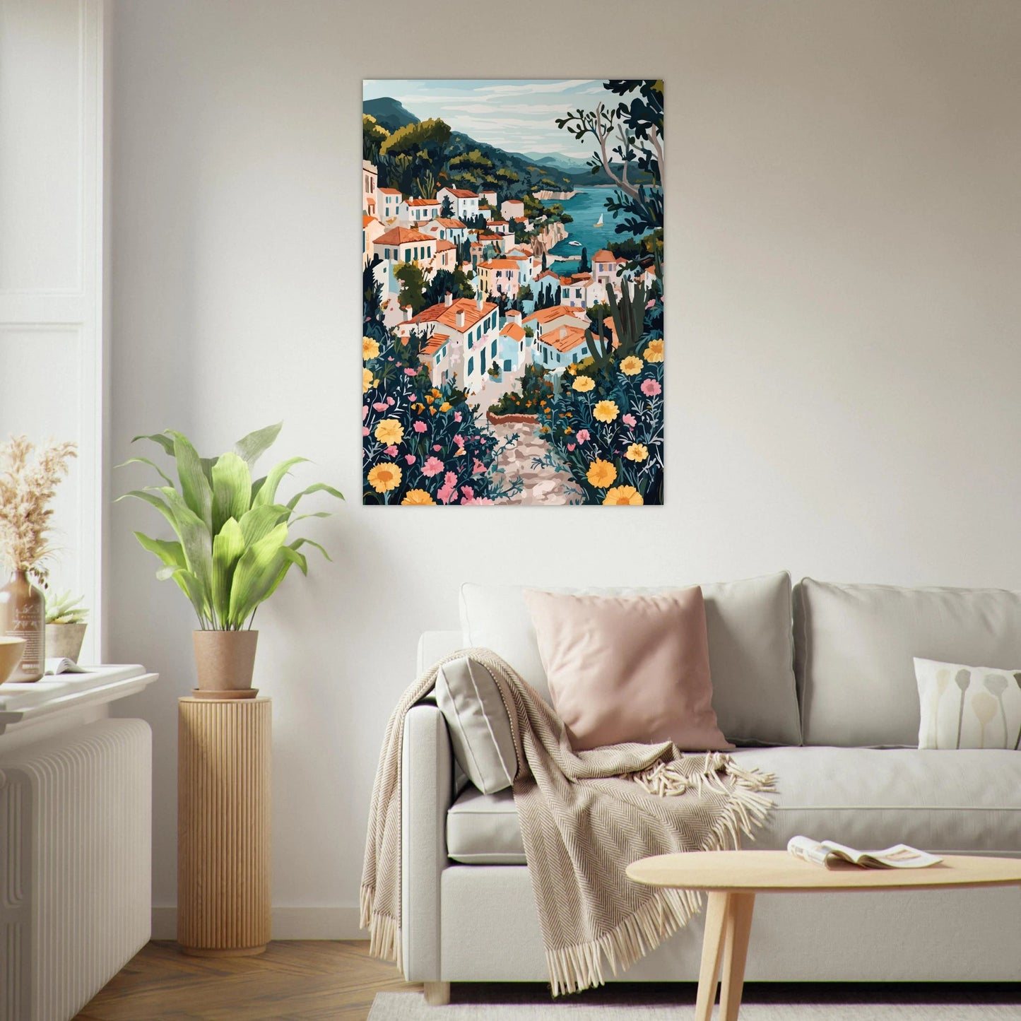 Coastal village in France poster - Sillystroke