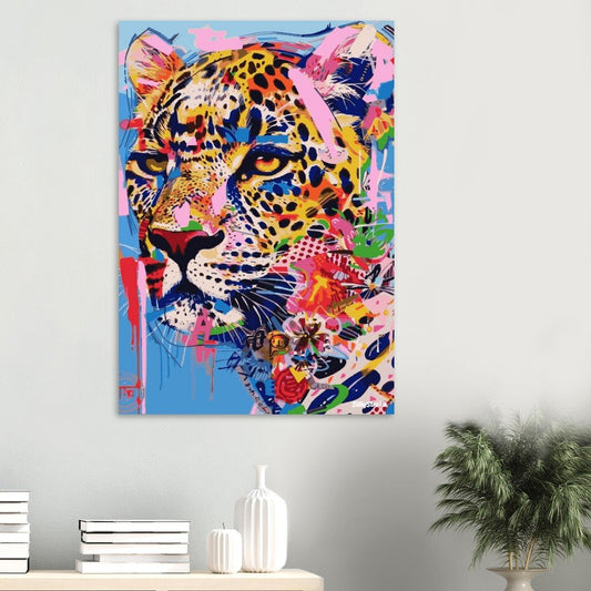 Color splash leopard poster - Sillystroke