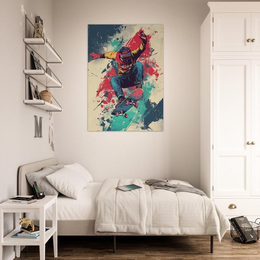 Color splash skateboarding poster - Sillystroke