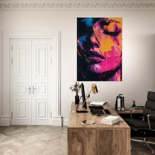 Color splash woman art poster - Sillystroke