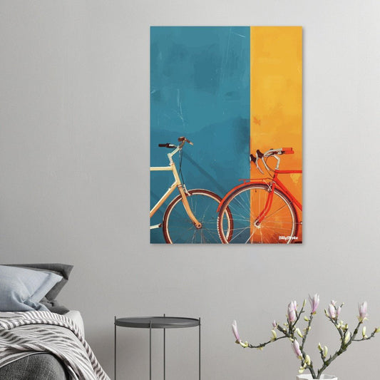 Colorful bicycles poster - Sillystroke
