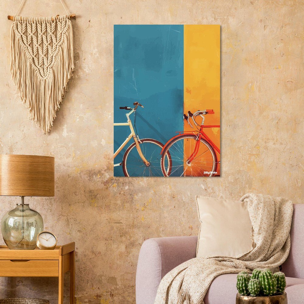 Colorful bicycles poster - Sillystroke