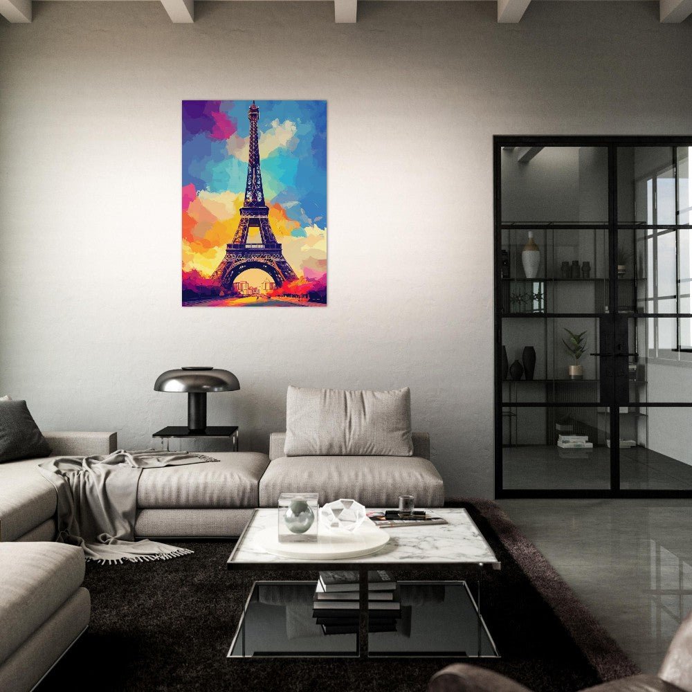 Colorful Eiffel Tower poster - Sillystroke