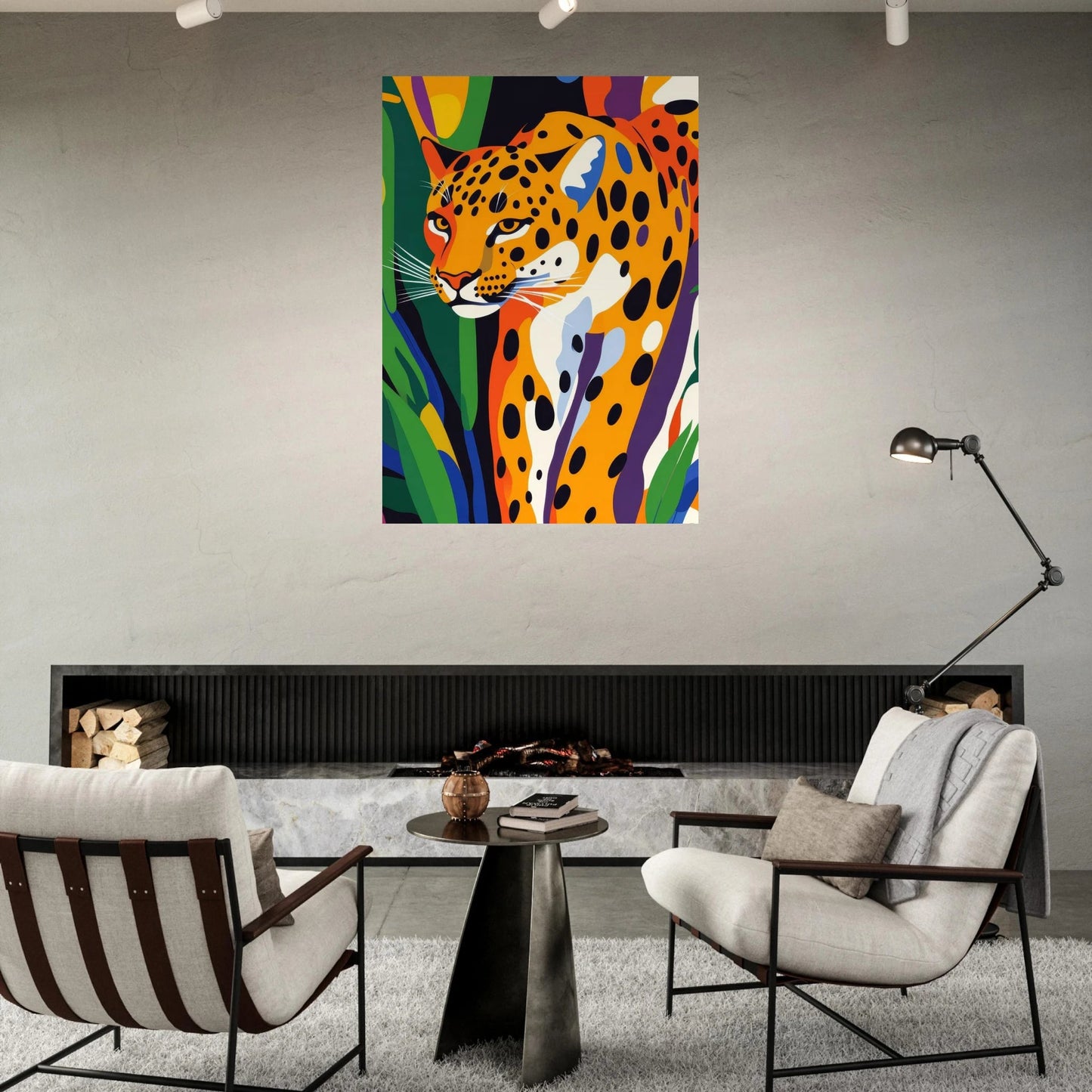 Colorful leopard poster - Sillystroke