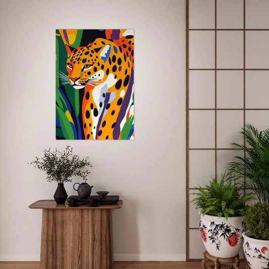 Colorful leopard poster - Sillystroke