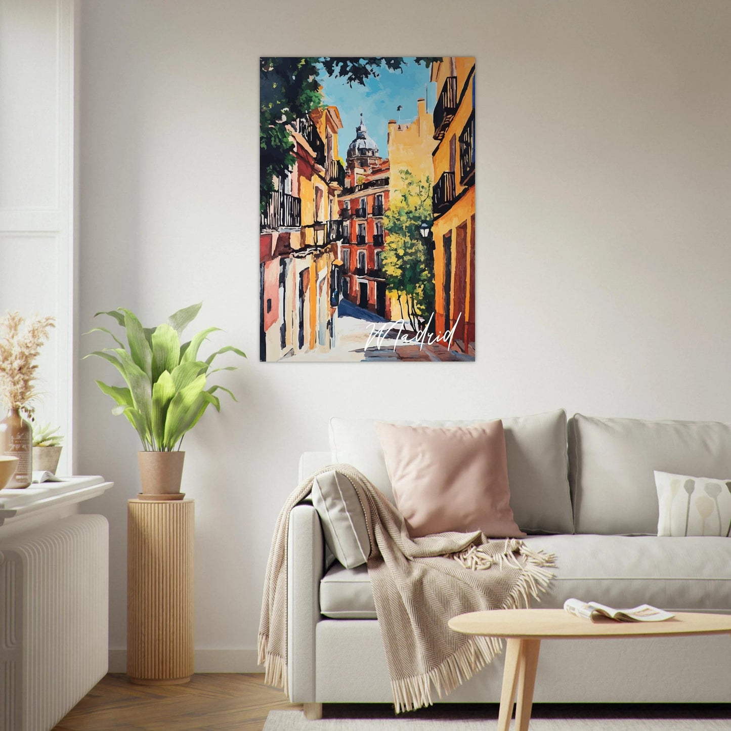 Colorful Madrid alley poster - Sillystroke
