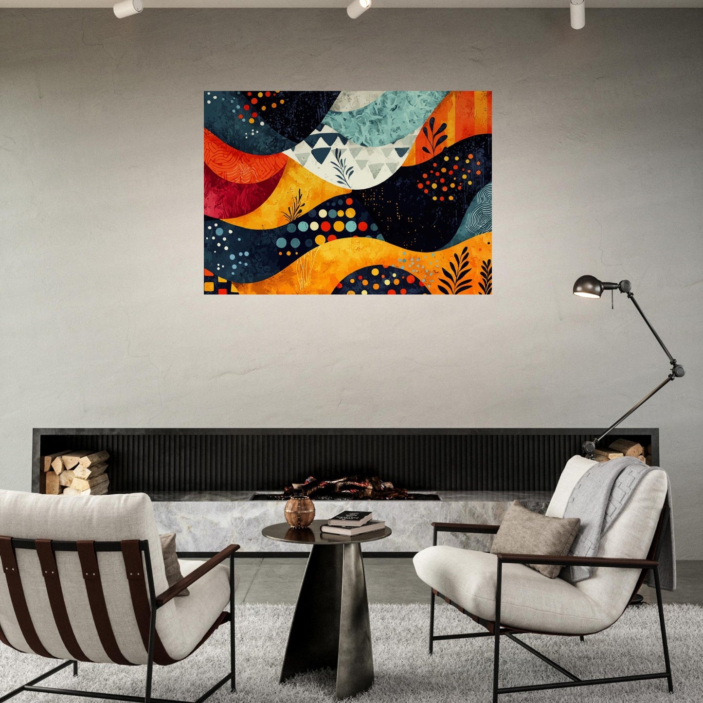 Colorful modern pattern poster - Sillystroke