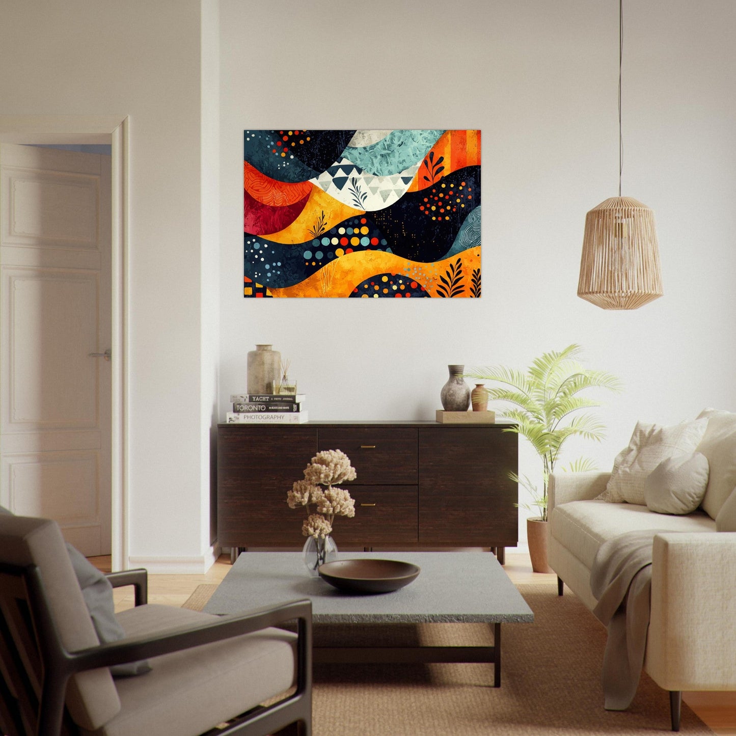 Colorful modern pattern poster - Sillystroke