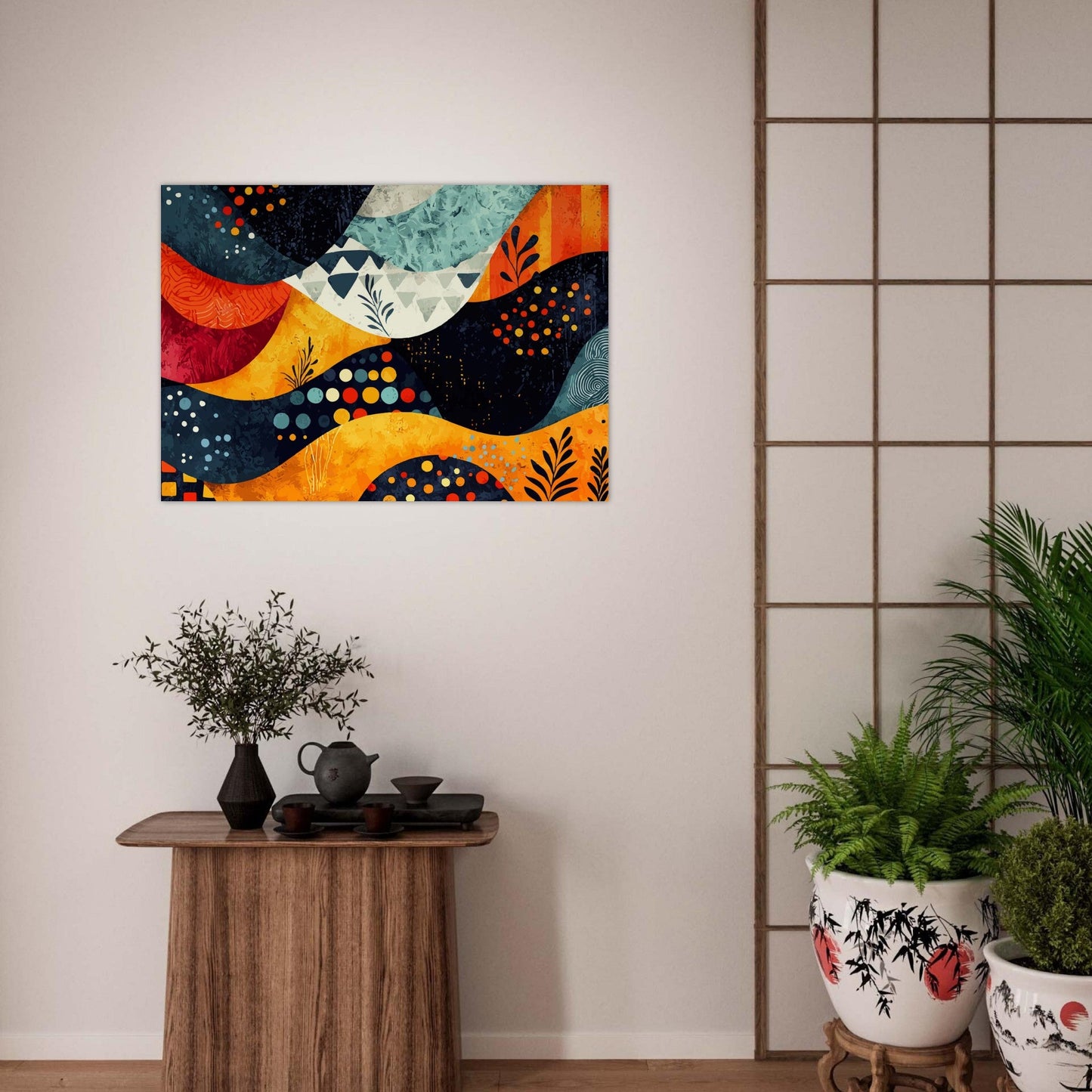 Colorful modern pattern poster - Sillystroke