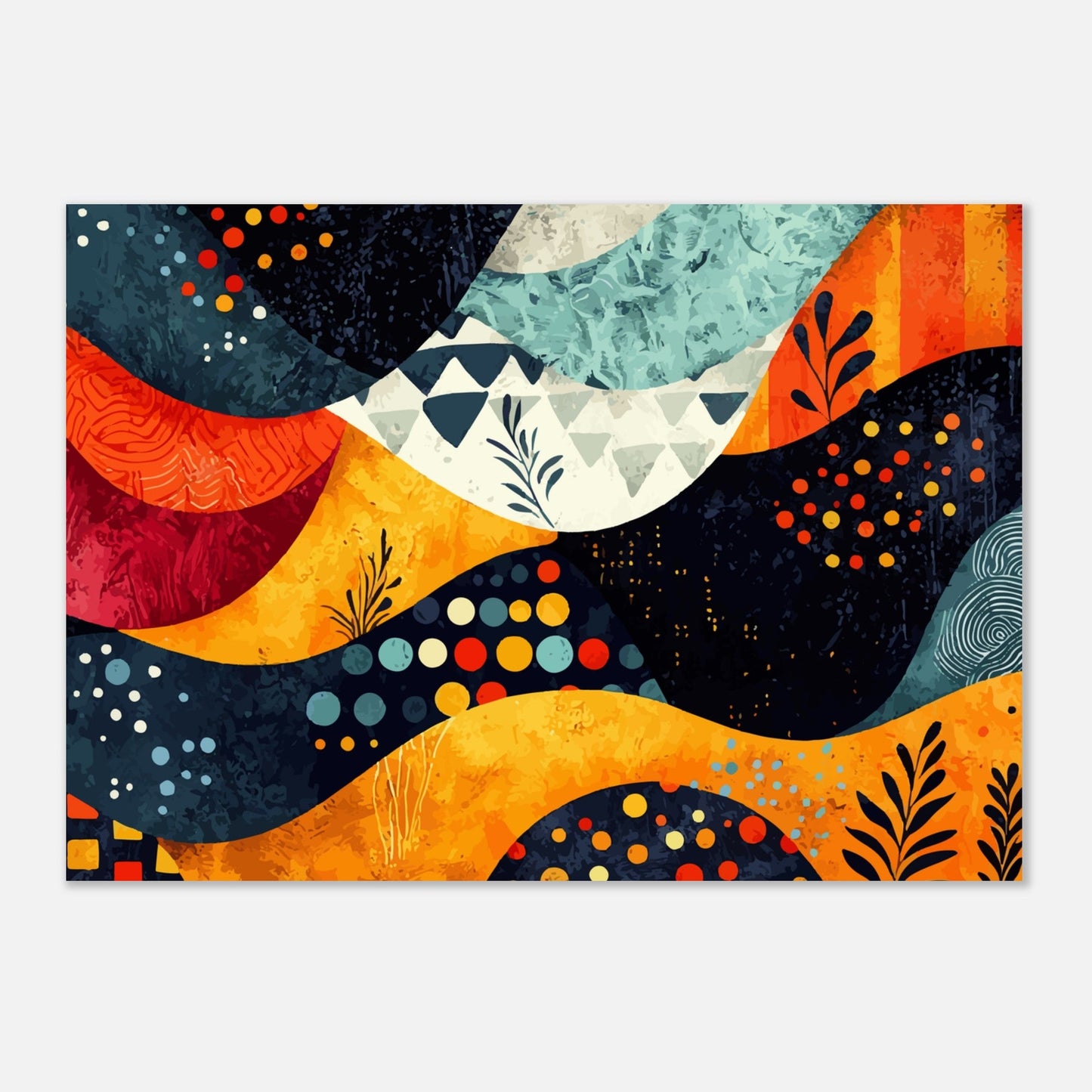 Colorful modern pattern poster - Sillystroke