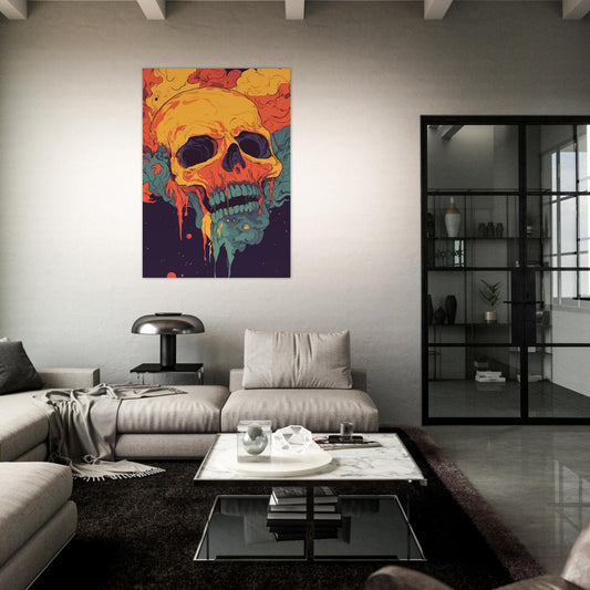 Colorful skull Poster - Sillystroke