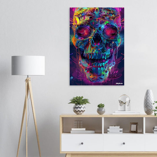 Colorful skull poster - Sillystroke