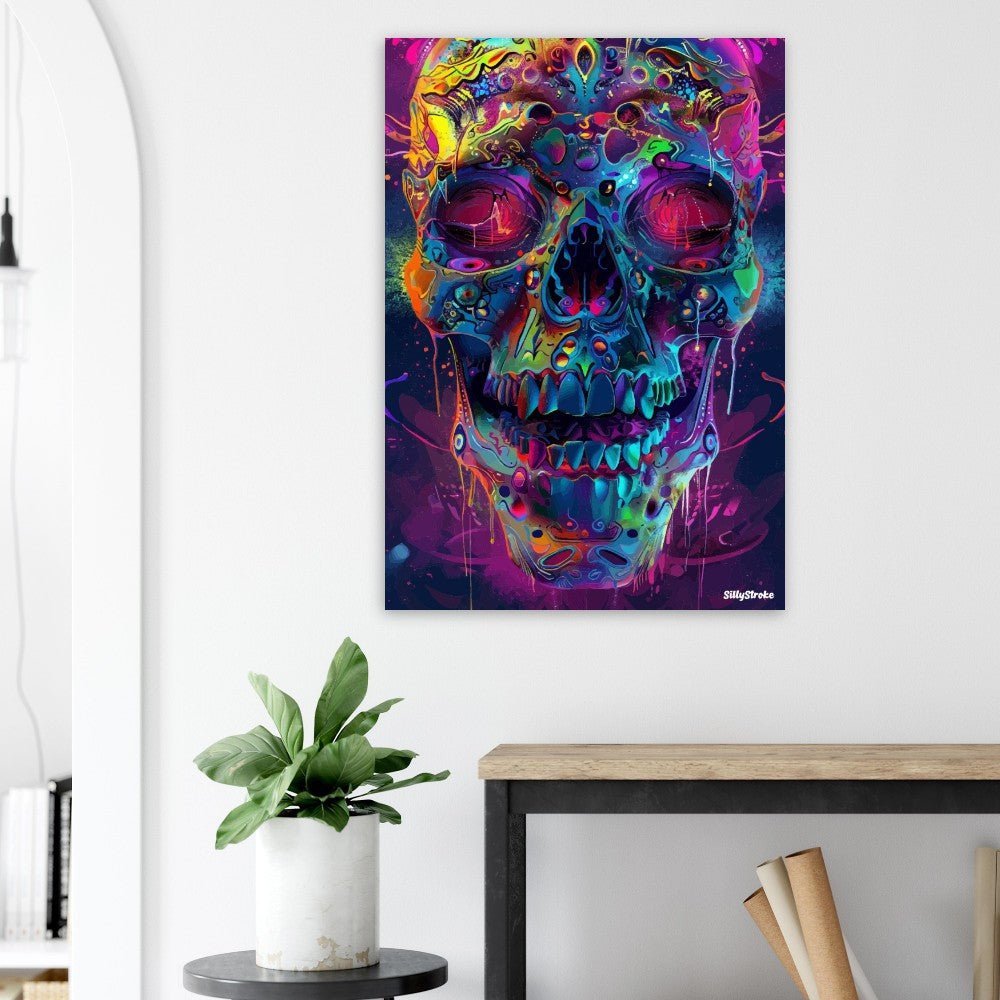 Colorful skull poster - Sillystroke