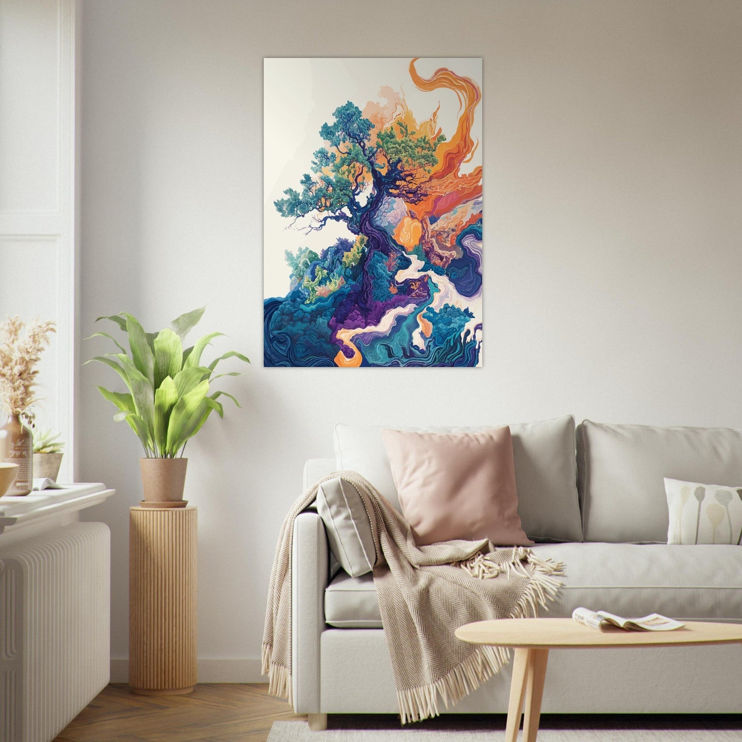 Colorful whimsy tree poster - Sillystroke
