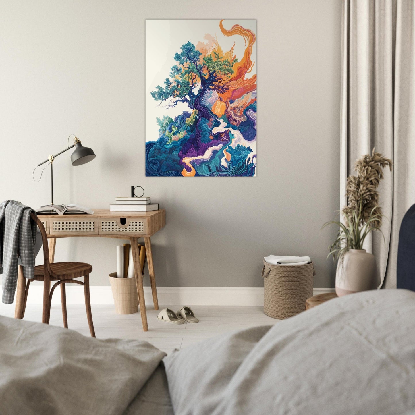 Colorful whimsy tree poster - Sillystroke