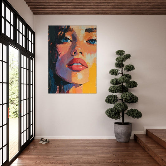 Colorful woman portrait poster - Sillystroke
