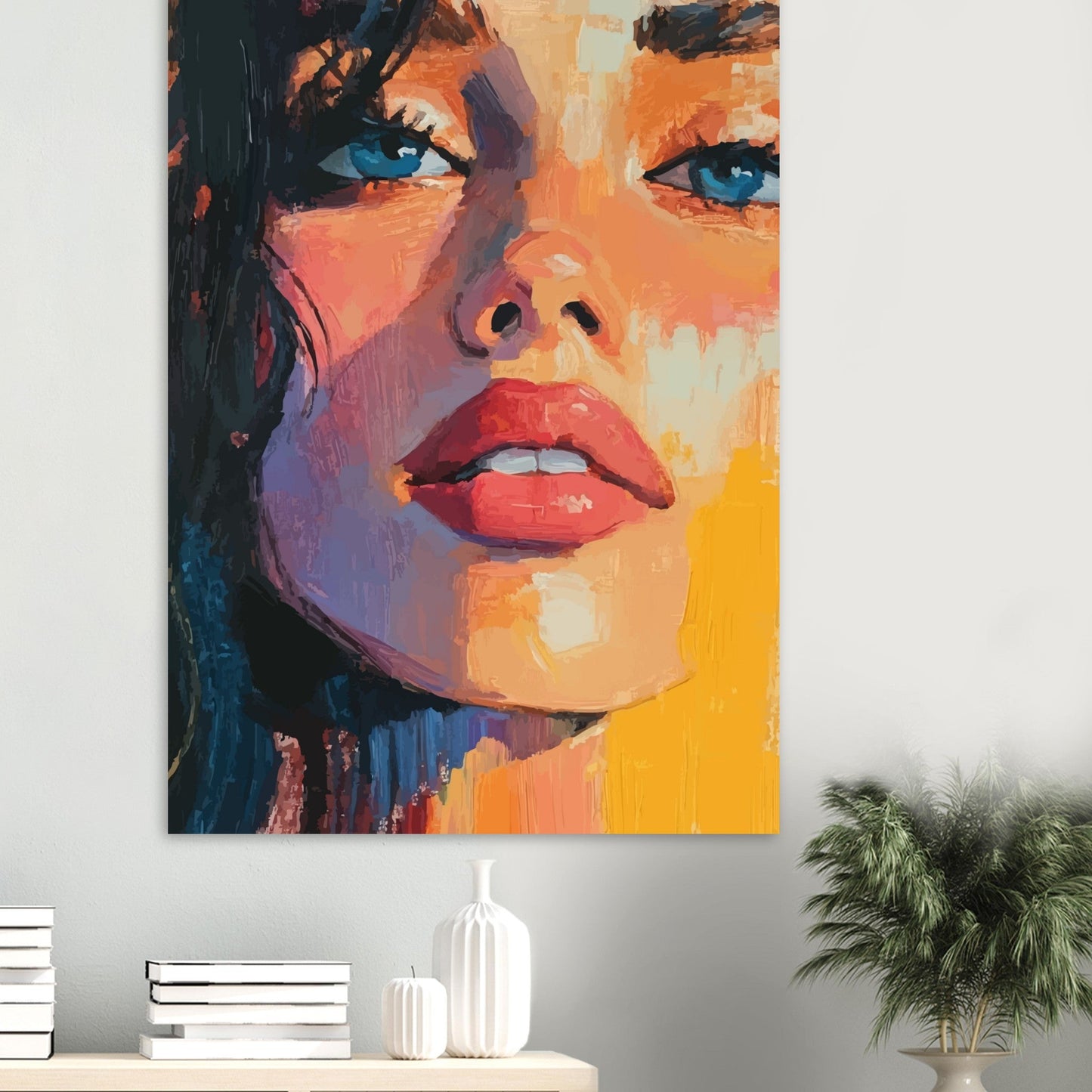 Colorful woman portrait poster - Sillystroke