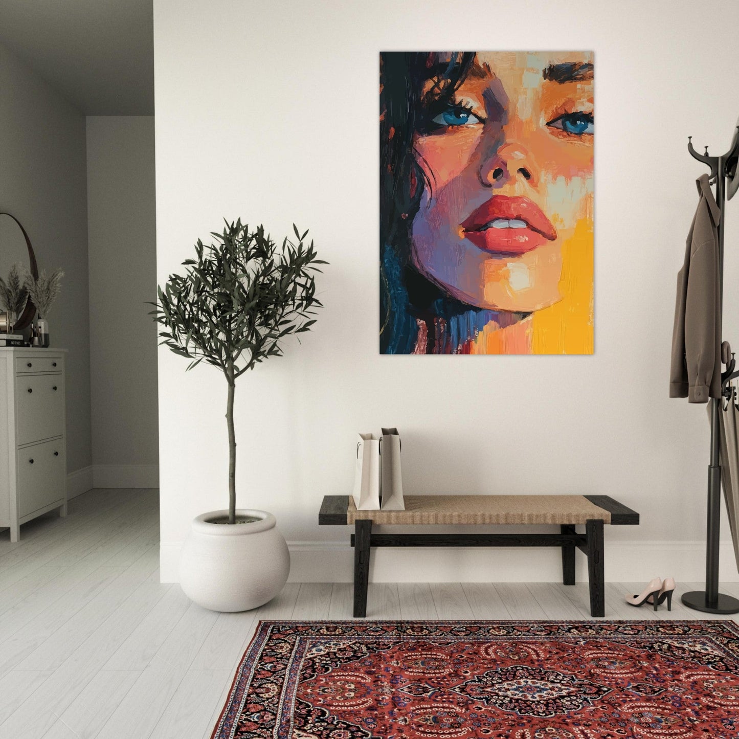 Colorful woman portrait poster - Sillystroke